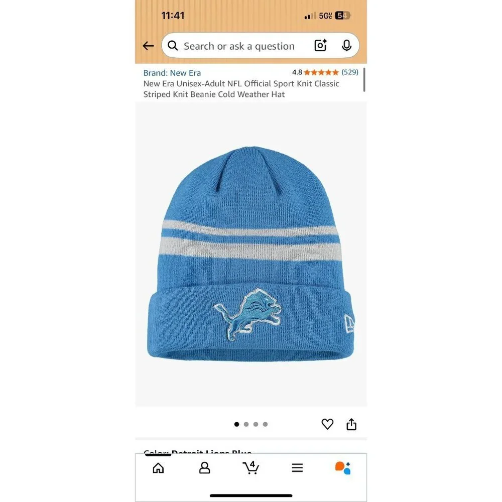 New Era Unisex-Adult NFL Official Sport Knit Classic Striped Knit Beanie cold - Picture 6 of 6